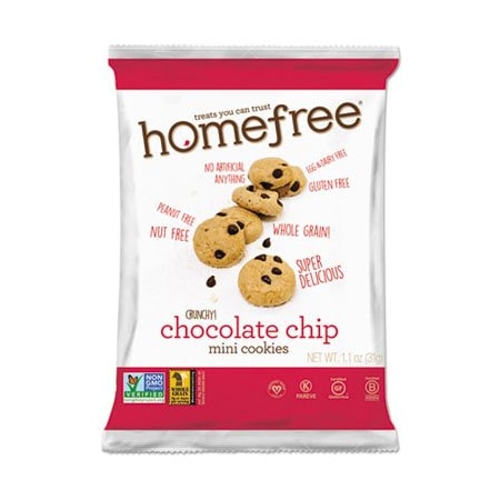 Gluten Free Chocolate Chip Mini Cookies, 1.1 Oz Pack, 30PK -  HOMEFREE, 01873